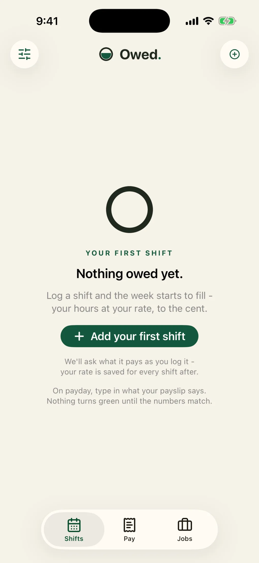 Owed empty state: Know what you're owed
